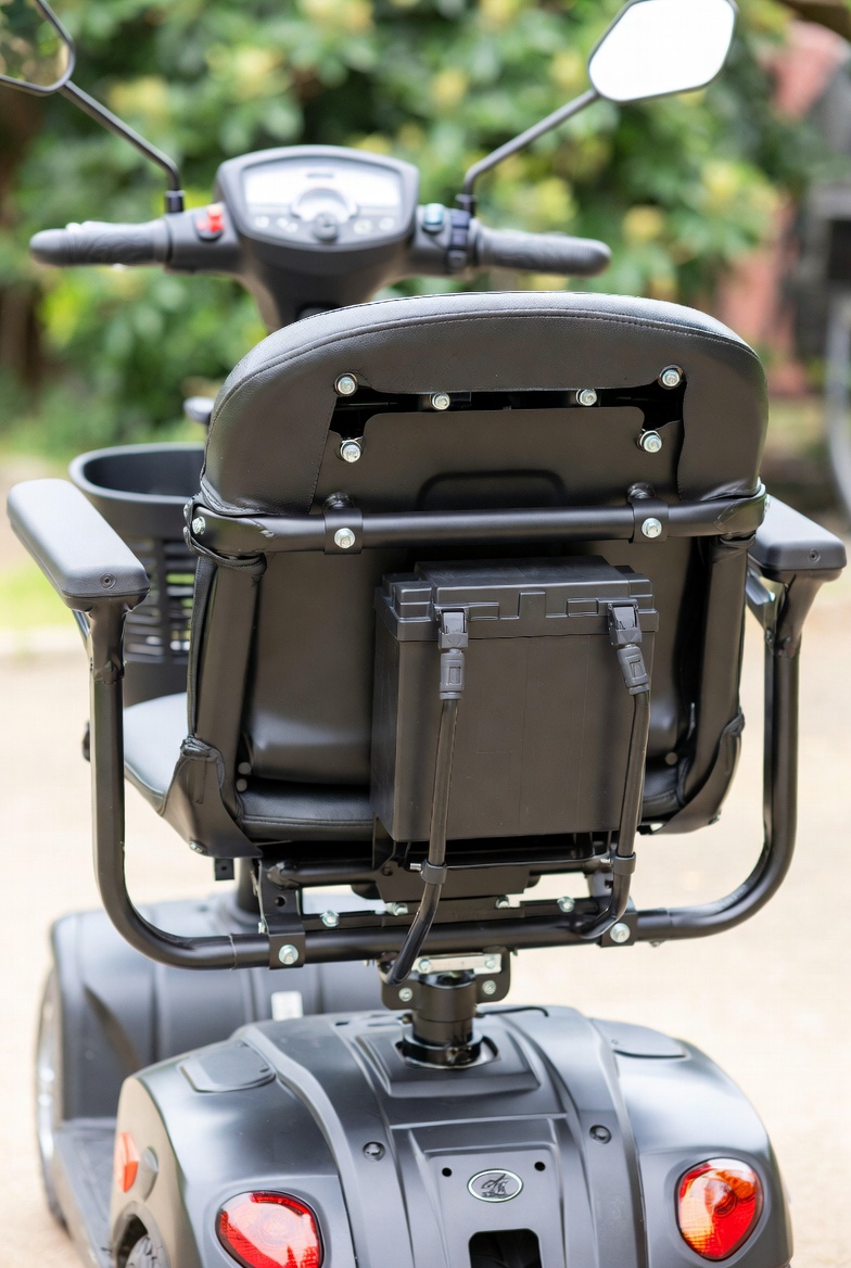 Generic Scooter with Battery Pictured is a mobility scooter with the battery connected.