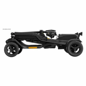When folded flat, the Super Portable scooter is 12 inches deep.